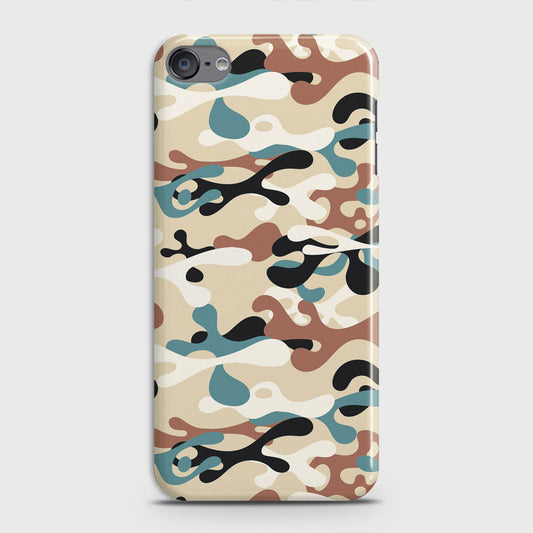 iPod Touch 6 Cover - Camo Series - Black & Brown Design - Matte Finish - Snap On Hard Case with LifeTime Colors Guarantee