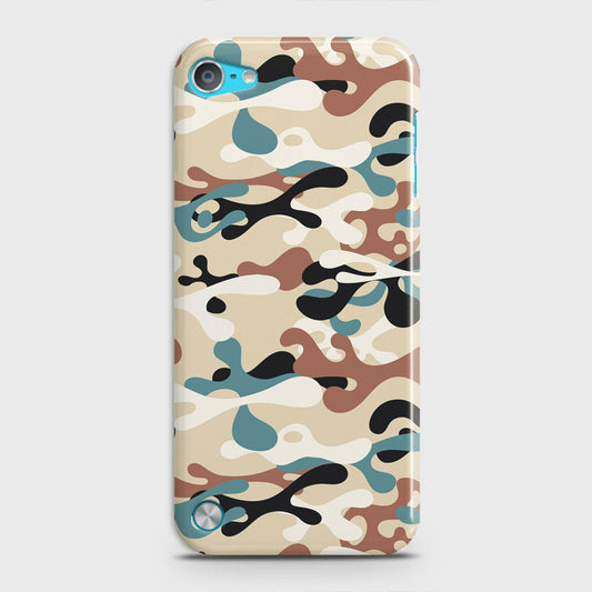 iPod Touch 5 Cover - Camo Series - Black & Brown Design - Matte Finish - Snap On Hard Case with LifeTime Colors Guarantee