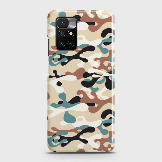 Xiaomi Redmi 10 Cover - Camo Series - Black & Brown Design - Matte Finish - Snap On Hard Case with LifeTime Colors Guarantee