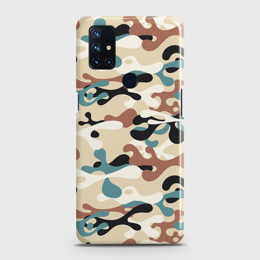 OnePlus Nord N10 5G Cover - Camo Series - Black & Brown Design - Matte Finish - Snap On Hard Case with LifeTime Colors Guarantee