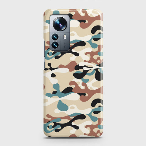 Xiaomi 12 Pro Cover - Camo Series - Black & Brown Design - Matte Finish - Snap On Hard Case with LifeTime Colors Guarantee