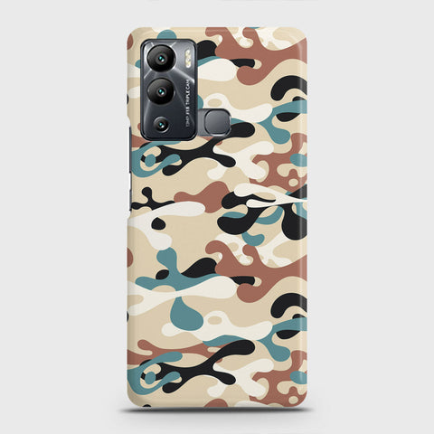 Infinix Hot 12i Cover - Camo Series - Black & Brown Design - Matte Finish - Snap On Hard Case with LifeTime Colors Guarantee