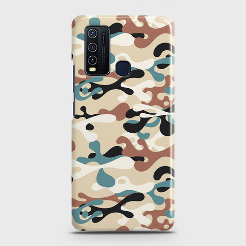 Vivo Y50  Cover - Camo Series - Black & Brown Design - Matte Finish - Snap On Hard Case with LifeTime Colors Guarantee