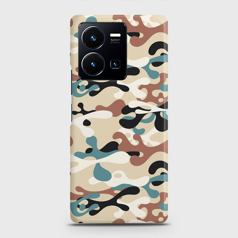 Vivo Y35 Cover - Camo Series - Black & Brown Design - Matte Finish - Snap On Hard Case with LifeTime Colors Guarantee