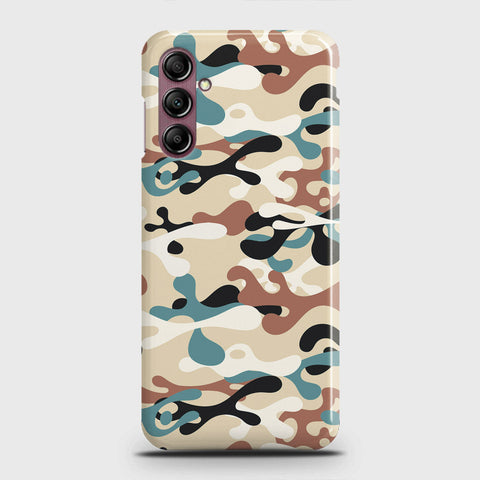 Samsung Galaxy A14 4G Cover - Camo Series - Black & Brown Design - Matte Finish - Snap On Hard Case with LifeTime Colors Guarantee
