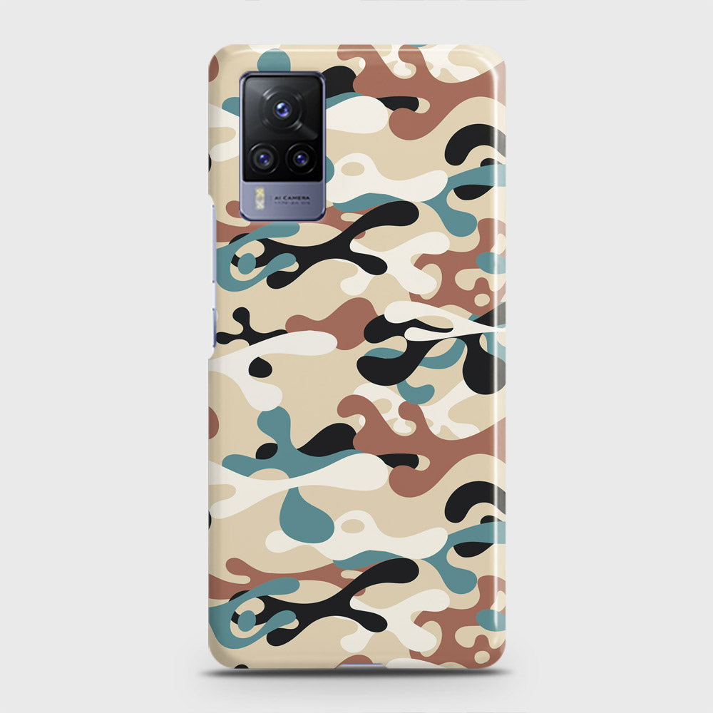 Vivo X60 Pro  Cover - Camo Series - Black & Brown Design - Matte Finish - Snap On Hard Case with LifeTime Colors Guarantee