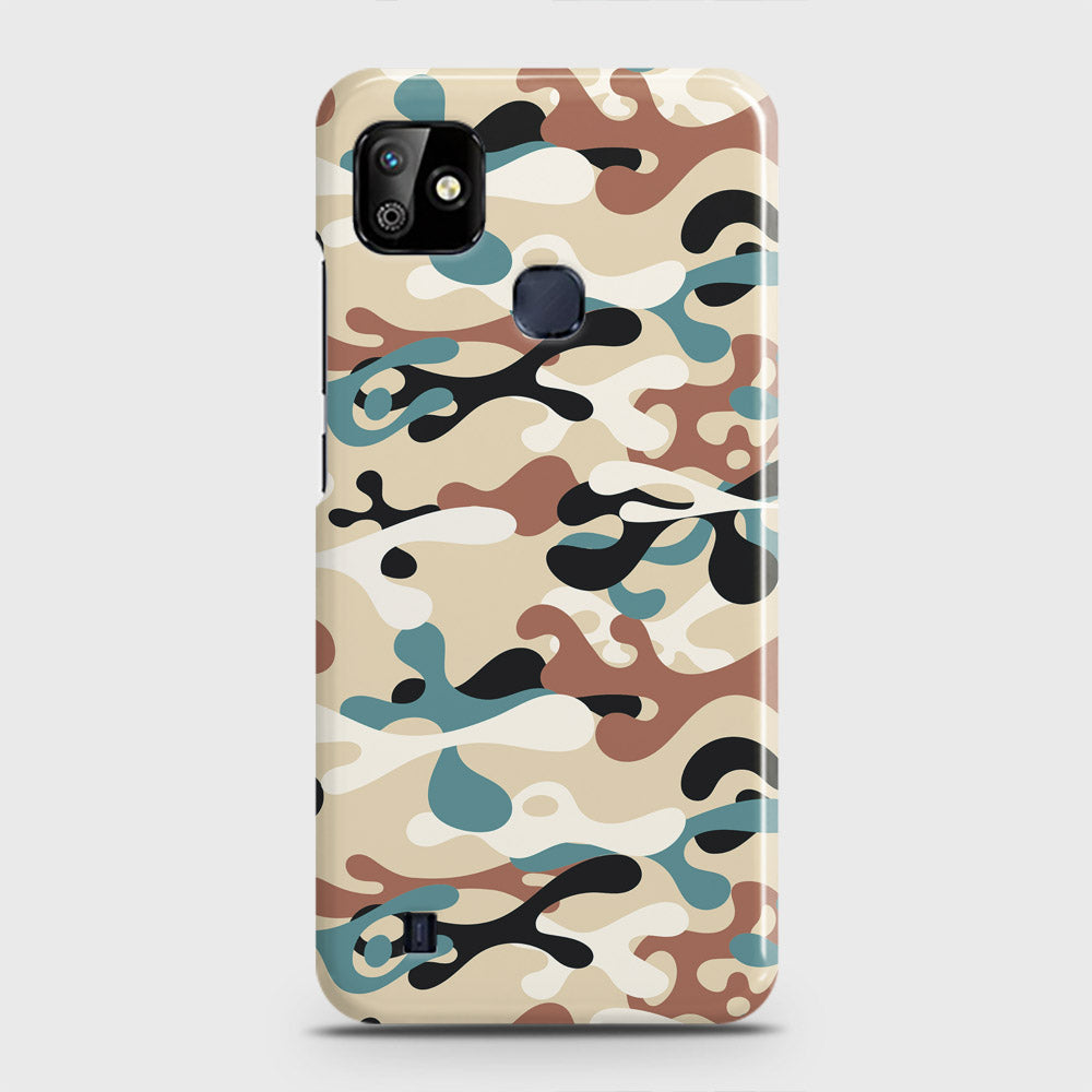 Infinix Smart HD 2021 Cover - Camo Series - Black & Brown Design - Matte Finish - Snap On Hard Case with LifeTime Colors Guarantee