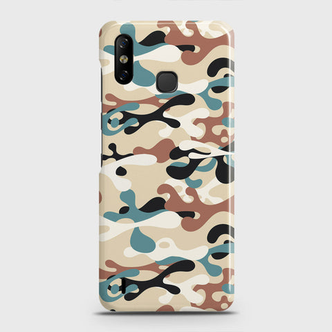 Infinix Smart 4 Cover - Camo Series - Black & Brown Design - Matte Finish - Snap On Hard Case with LifeTime Colors Guarantee