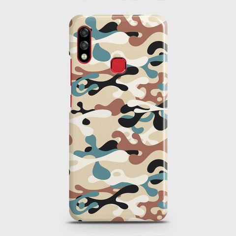 Infinix Hot 7 Pro Cover - Camo Series - Black & Brown Design - Matte Finish - Snap On Hard Case with LifeTime Colors Guarantee