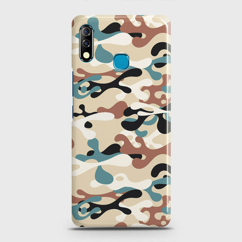 Tecno Camon 12 Cover - Camo Series - Black & Brown Design - Matte Finish - Snap On Hard Case with LifeTime Colors Guarantee