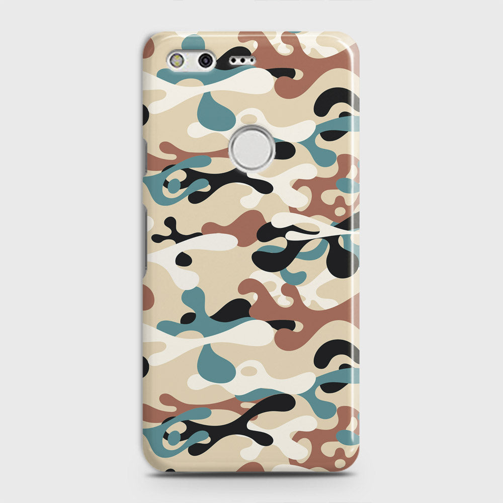 Google Pixel XL Cover - Camo Series - Black & Brown Design - Matte Finish - Snap On Hard Case with LifeTime Colors Guarantee