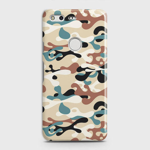 Google Pixel XL Cover - Camo Series - Black & Brown Design - Matte Finish - Snap On Hard Case with LifeTime Colors Guarantee