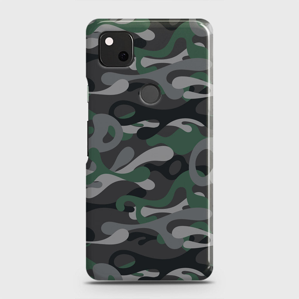 Google Pixel 4a Cover - Camo Series - Green & Grey Design - Matte Finish - Snap On Hard Case with LifeTime Colors Guarantee
