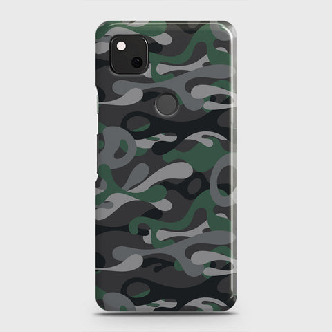 Google Pixel 4a Cover - Camo Series - Green & Grey Design - Matte Finish - Snap On Hard Case with LifeTime Colors Guarantee