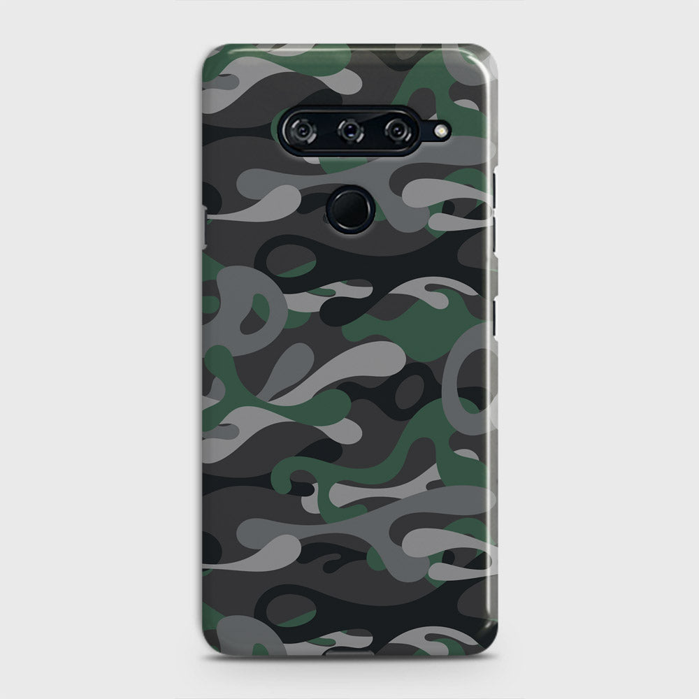LG V40 ThinQ Cover - Camo Series - Green & Grey Design - Matte Finish - Snap On Hard Case with LifeTime Colors Guarantee