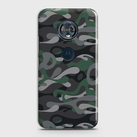 Motorola E5 Plus Cover - Camo Series - Green & Grey Design - Matte Finish - Snap On Hard Case with LifeTime Colors Guarantee