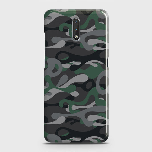 Nokia 2.3 Cover - Camo Series - Green & Grey Design - Matte Finish - Snap On Hard Case with LifeTime Colors Guarantee