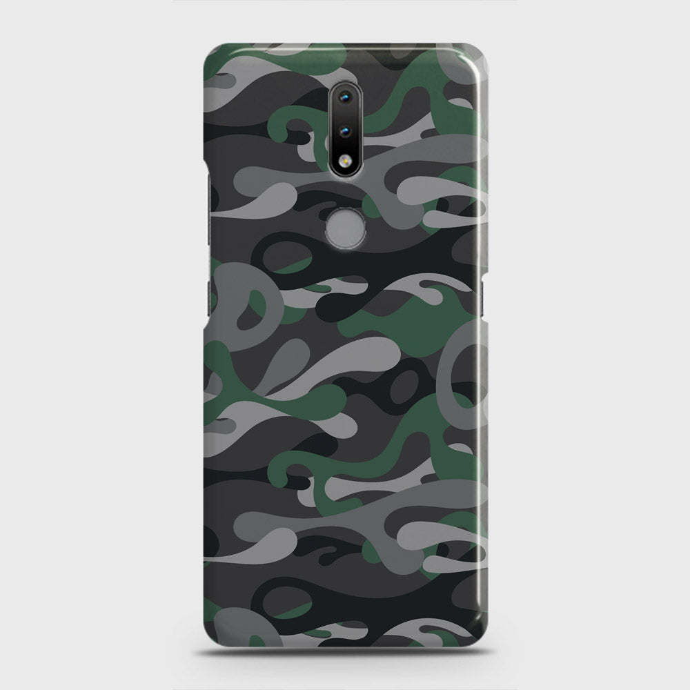 Nokia 2.4 Cover - Camo Series - Green & Grey Design - Matte Finish - Snap On Hard Case with LifeTime Colors Guarantee