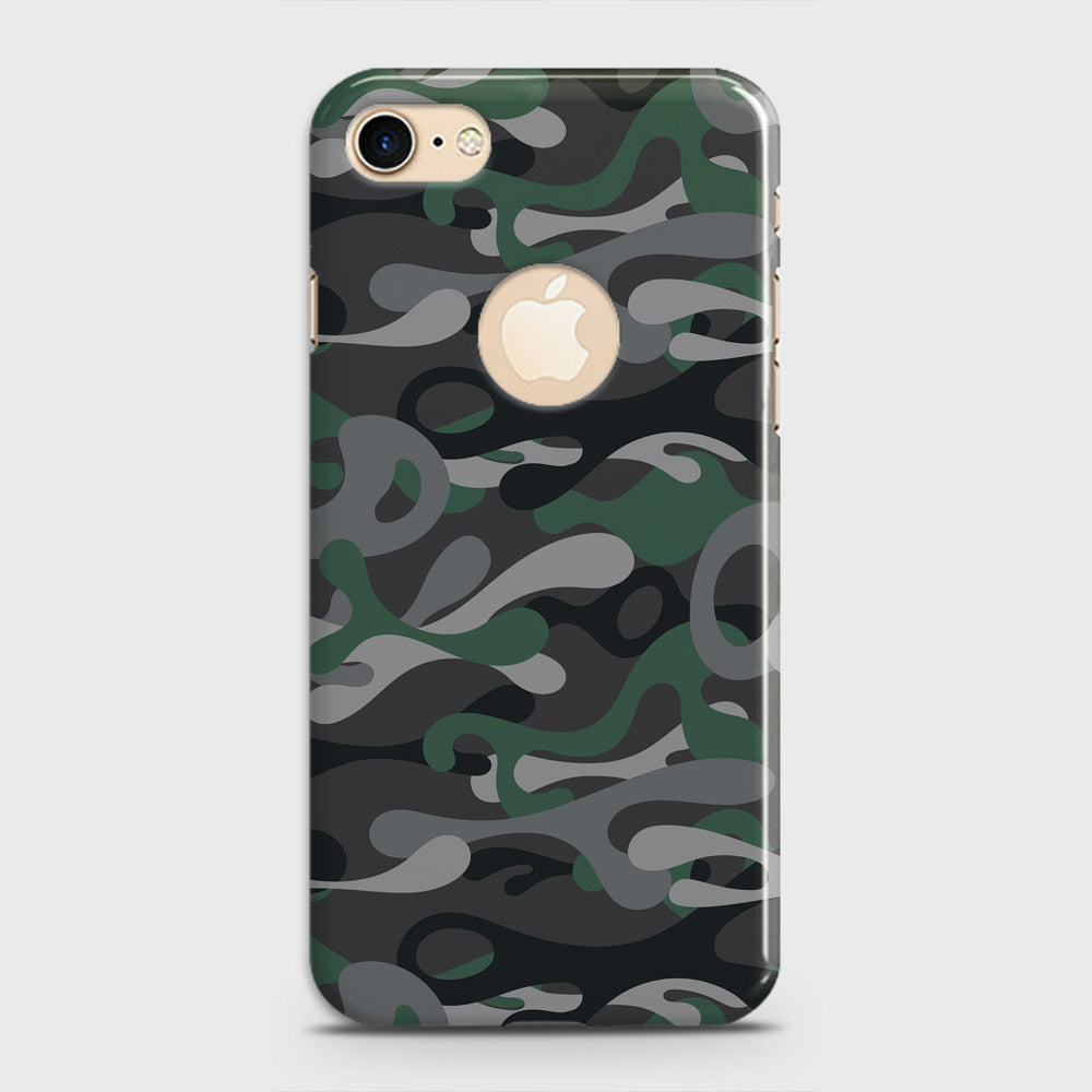 iPhone 8 Cover - Camo Series - Green & Grey Design - Matte Finish - Snap On Hard Case with LifeTime Colors Guarantee