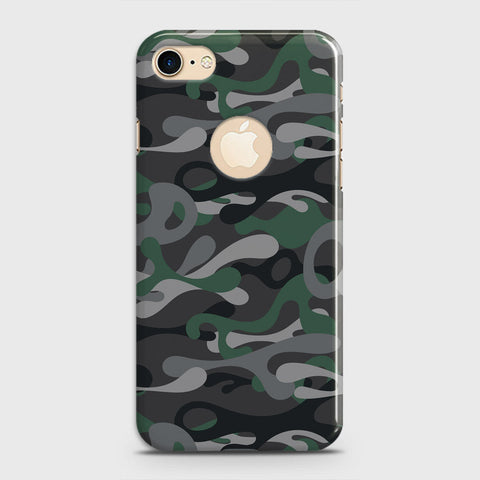 iPhone 8 Cover - Camo Series - Green & Grey Design - Matte Finish - Snap On Hard Case with LifeTime Colors Guarantee