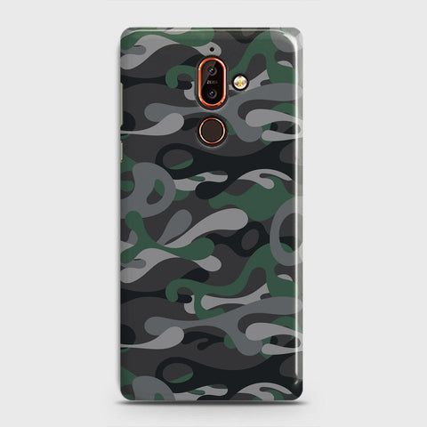Nokia 7 Plus Cover - Camo Series - Green & Grey Design - Matte Finish - Snap On Hard Case with LifeTime Colors Guarantee