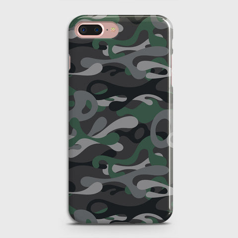 iPhone 8 Plus Cover - Camo Series - Green & Grey Design - Matte Finish - Snap On Hard Case with LifeTime Colors Guarantee