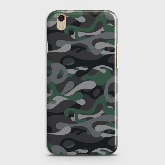 Oppo F1 Plus / R9 Cover - Camo Series - Green & Grey Design - Matte Finish - Snap On Hard Case with LifeTime Colors Guarantee