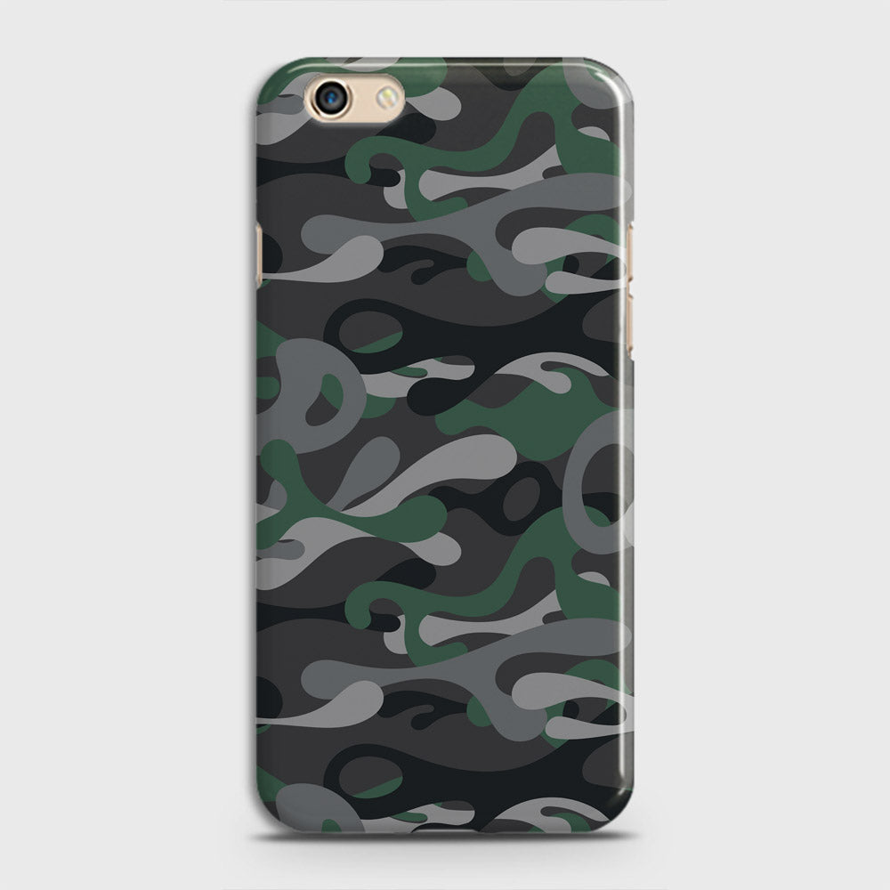 Oppo F1S Cover - Camo Series - Green & Grey Design - Matte Finish - Snap On Hard Case with LifeTime Colors Guarantee