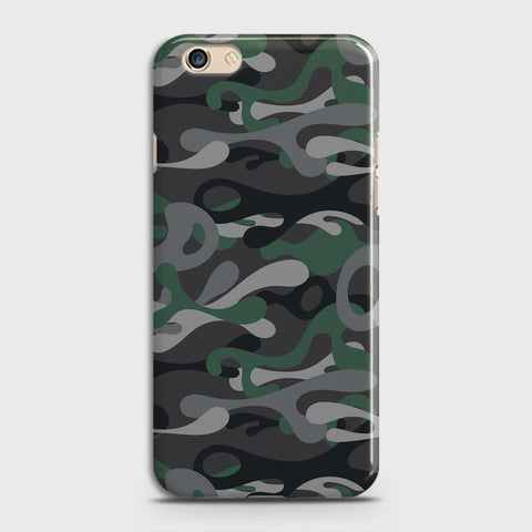 Oppo F3 Plus Cover - Camo Series - Green & Grey Design - Matte Finish - Snap On Hard Case with LifeTime Colors Guarantee