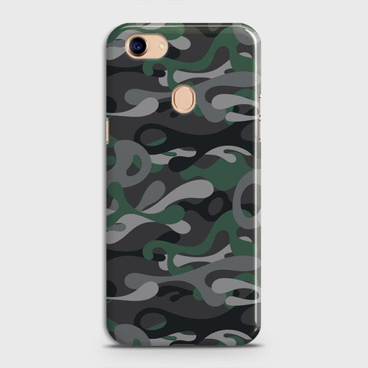 Oppo F5 / F5 Youth Cover - Camo Series - Green & Grey Design - Matte Finish - Snap On Hard Case with LifeTime Colors Guarantee
