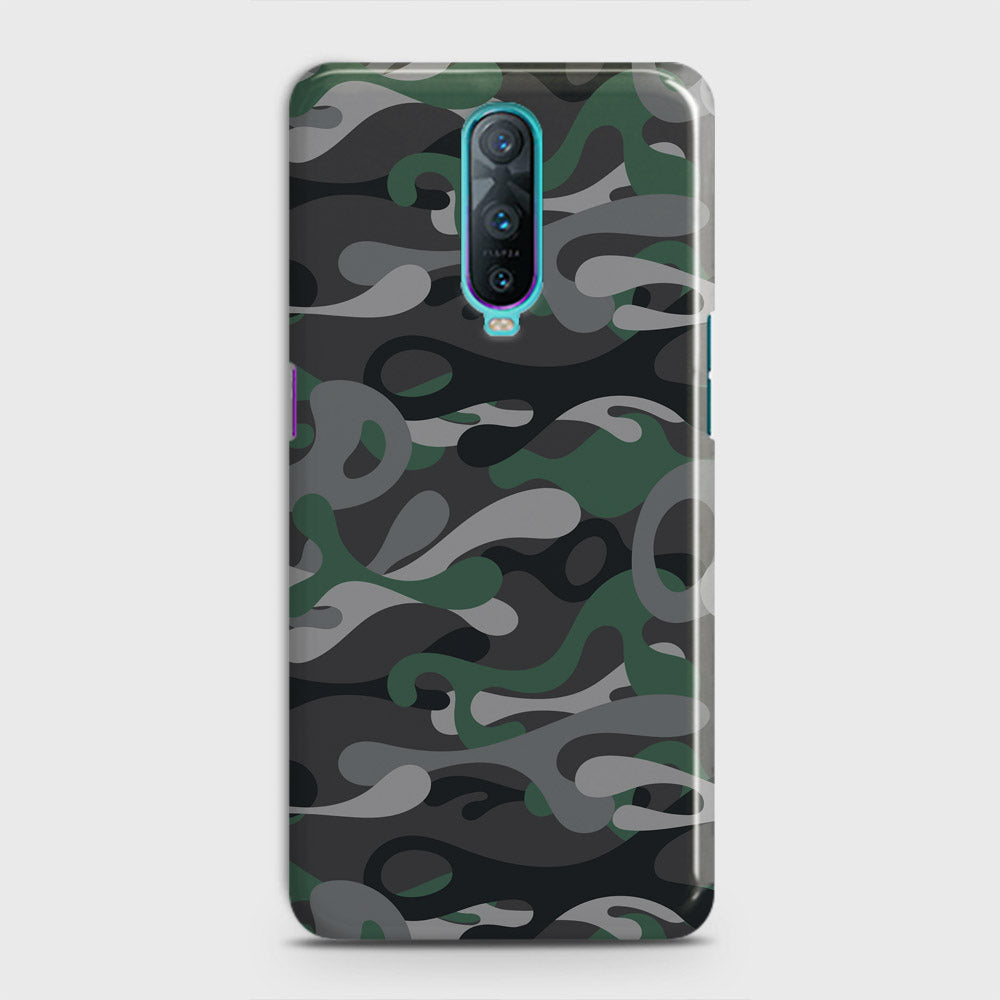 Oppo R17 Pro Cover - Camo Series - Green & Grey Design - Matte Finish - Snap On Hard Case with LifeTime Colors Guarantee