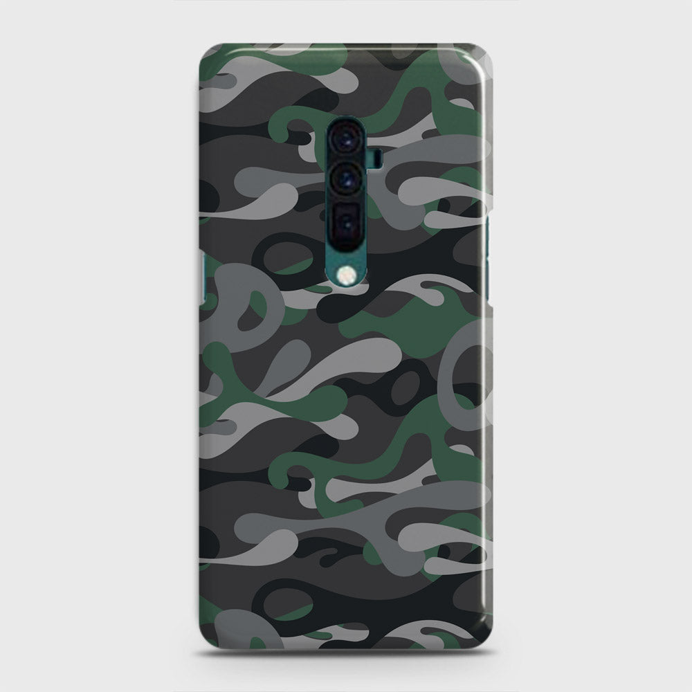 Oppo Reno 10x zoom Cover - Camo Series - Green & Grey Design - Matte Finish - Snap On Hard Case with LifeTime Colors Guarantee