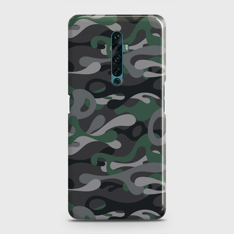 Oppo Reno 2Z Cover - Camo Series - Green & Grey Design - Matte Finish - Snap On Hard Case with LifeTime Colors Guarantee