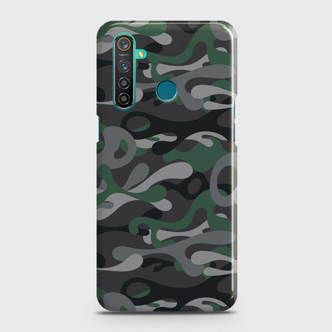 Realme 5 Pro Cover - Camo Series - Green & Grey Design - Matte Finish - Snap On Hard Case with LifeTime Colors Guarantee
