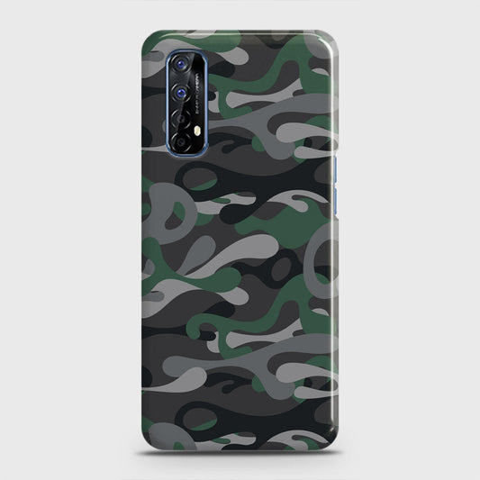 Realme 7 Cover - Camo Series - Green & Grey Design - Matte Finish - Snap On Hard Case with LifeTime Colors Guarantee