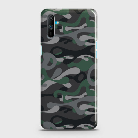 Realme C3 Cover - Camo Series - Green & Grey Design - Matte Finish - Snap On Hard Case with LifeTime Colors Guarantee