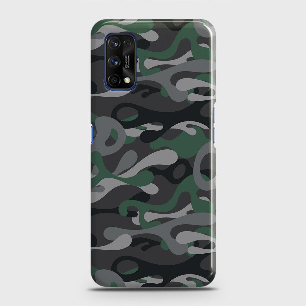 Realme 7 Pro Cover - Camo Series - Green & Grey Design- Matte Finish - Snap On Hard Case with LifeTime Colors Guarantee