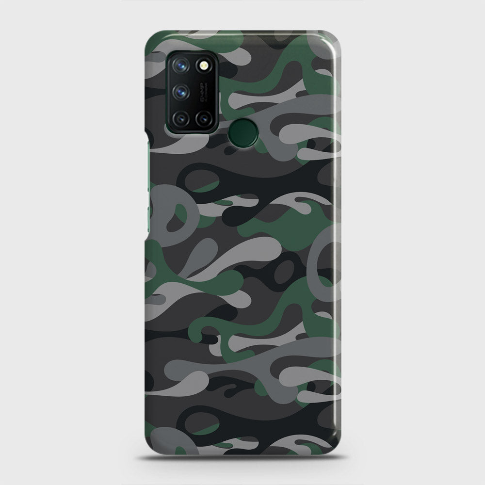 Realme 7i Cover - Camo Series - Green & Grey Design - Matte Finish - Snap On Hard Case with LifeTime Colors Guarantee