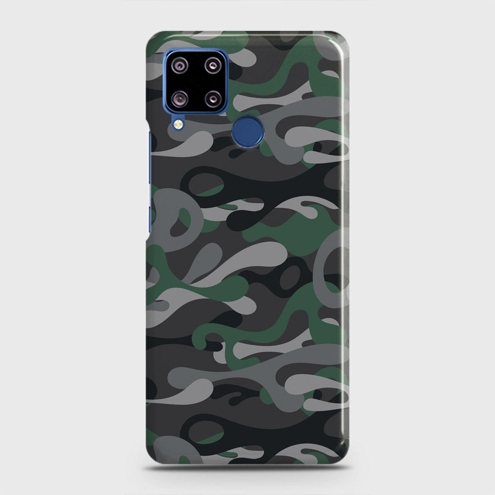 Realme C15 Cover - Camo Series - Green & Grey Design - Matte Finish - Snap On Hard Case with LifeTime Colors Guarantee