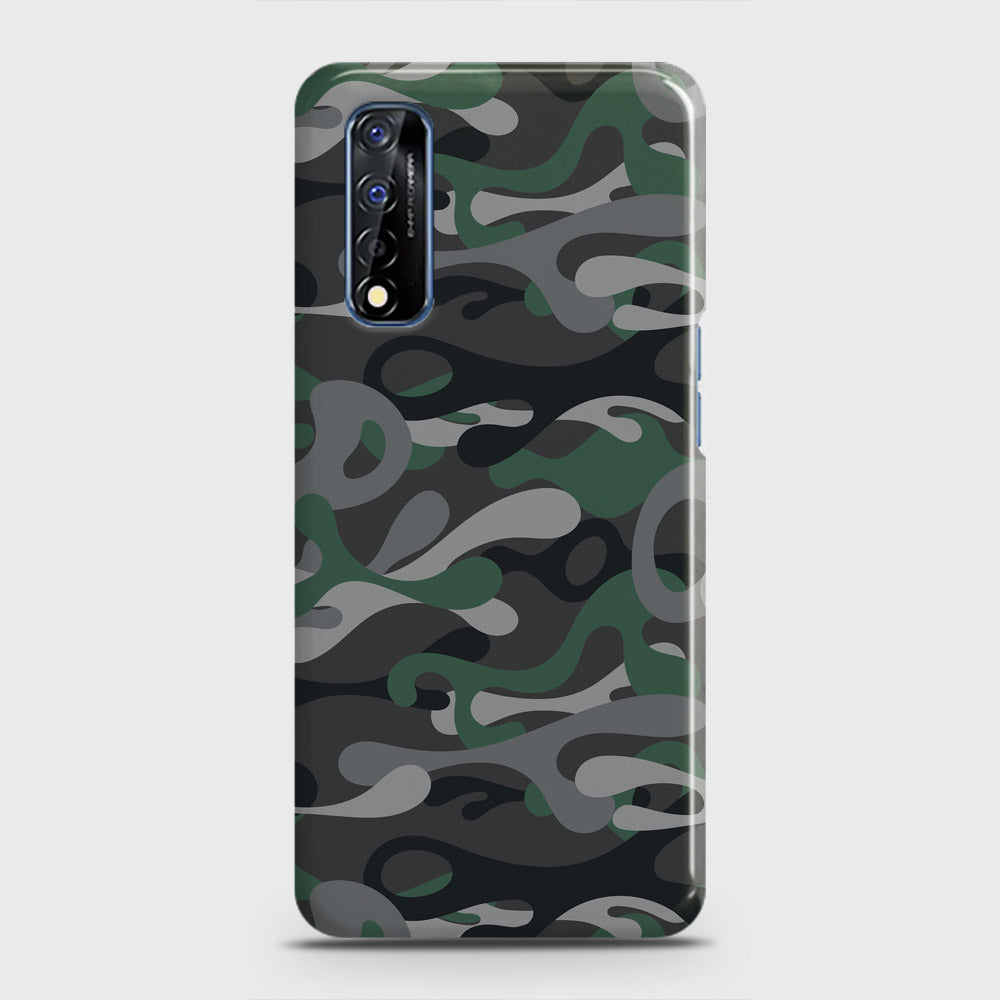 Realme Narzo 30 Cover - Camo Series - Green & Grey Design - Matte Finish - Snap On Hard Case with LifeTime Colors Guarantee