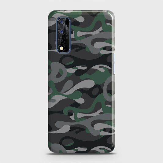 Realme Narzo 30 Cover - Camo Series - Green & Grey Design - Matte Finish - Snap On Hard Case with LifeTime Colors Guarantee