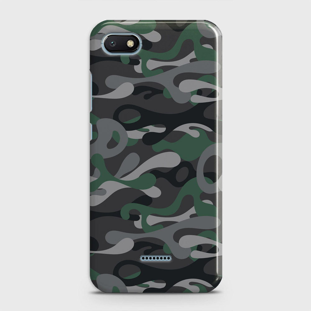 Xiaomi Redmi 6A Cover - Camo Series - Green & Grey Design - Matte Finish - Snap On Hard Case with LifeTime Colors Guarantee