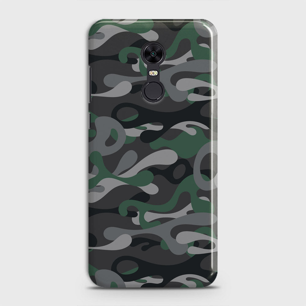 Redmi 5 Plus  Cover - Camo Series - Green & Grey Design - Matte Finish - Snap On Hard Case with LifeTime Colors Guarantee