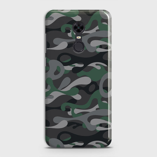 Redmi 5 Plus  Cover - Camo Series - Green & Grey Design - Matte Finish - Snap On Hard Case with LifeTime Colors Guarantee