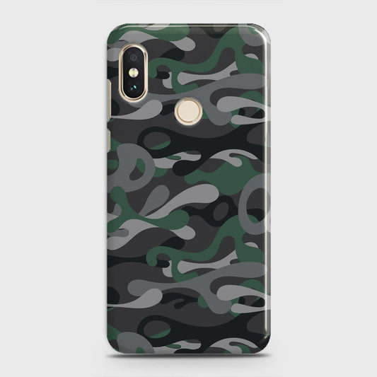 Xiaomi Redmi Note 5 Pro Cover - Camo Series - Green & Grey Design - Matte Finish - Snap On Hard Case with LifeTime Colors Guarantee