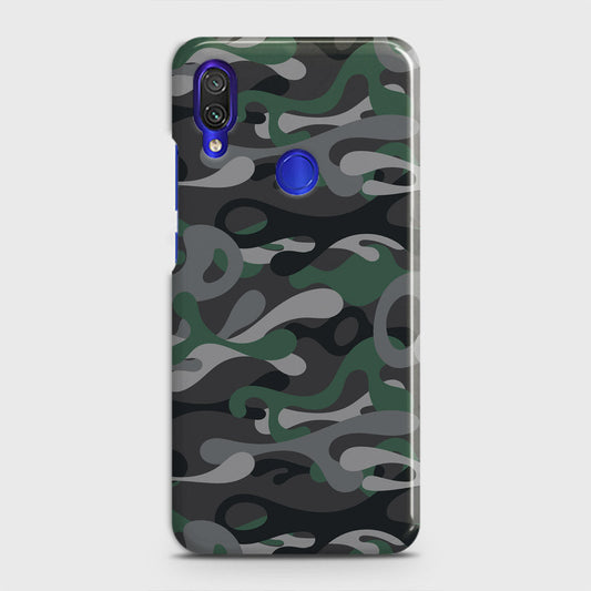 Xiaomi Redmi Note 7 Pro Cover - Camo Series - Green & Grey Design - Matte Finish - Snap On Hard Case with LifeTime Colors Guarantee