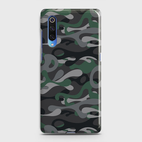 Xiaomi Mi 9 Cover - Camo Series - Green & Grey Design - Matte Finish - Snap On Hard Case with LifeTime Colors Guarantee