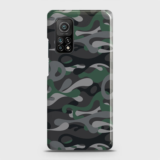 Xiaomi Mi 10T Pro Cover - Camo Series - Green & Grey Design - Matte Finish - Snap On Hard Case with LifeTime Colors Guarantee