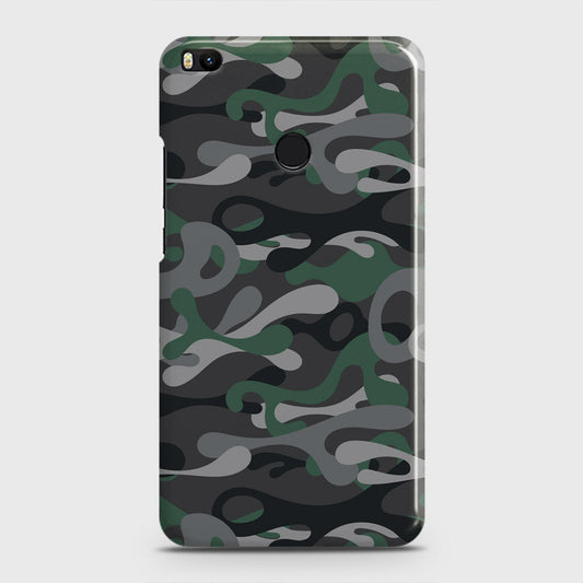 Xiaomi Mi Max 2 Cover - Camo Series - Green & Grey Design - Matte Finish - Snap On Hard Case with LifeTime Colors Guarantee