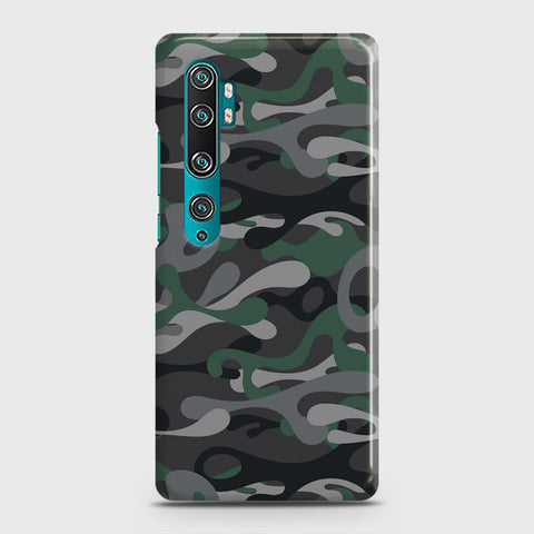 Xiaomi Mi Note 10 Pro Cover - Camo Series - Green & Grey Design - Matte Finish - Snap On Hard Case with LifeTime Colors Guarantee